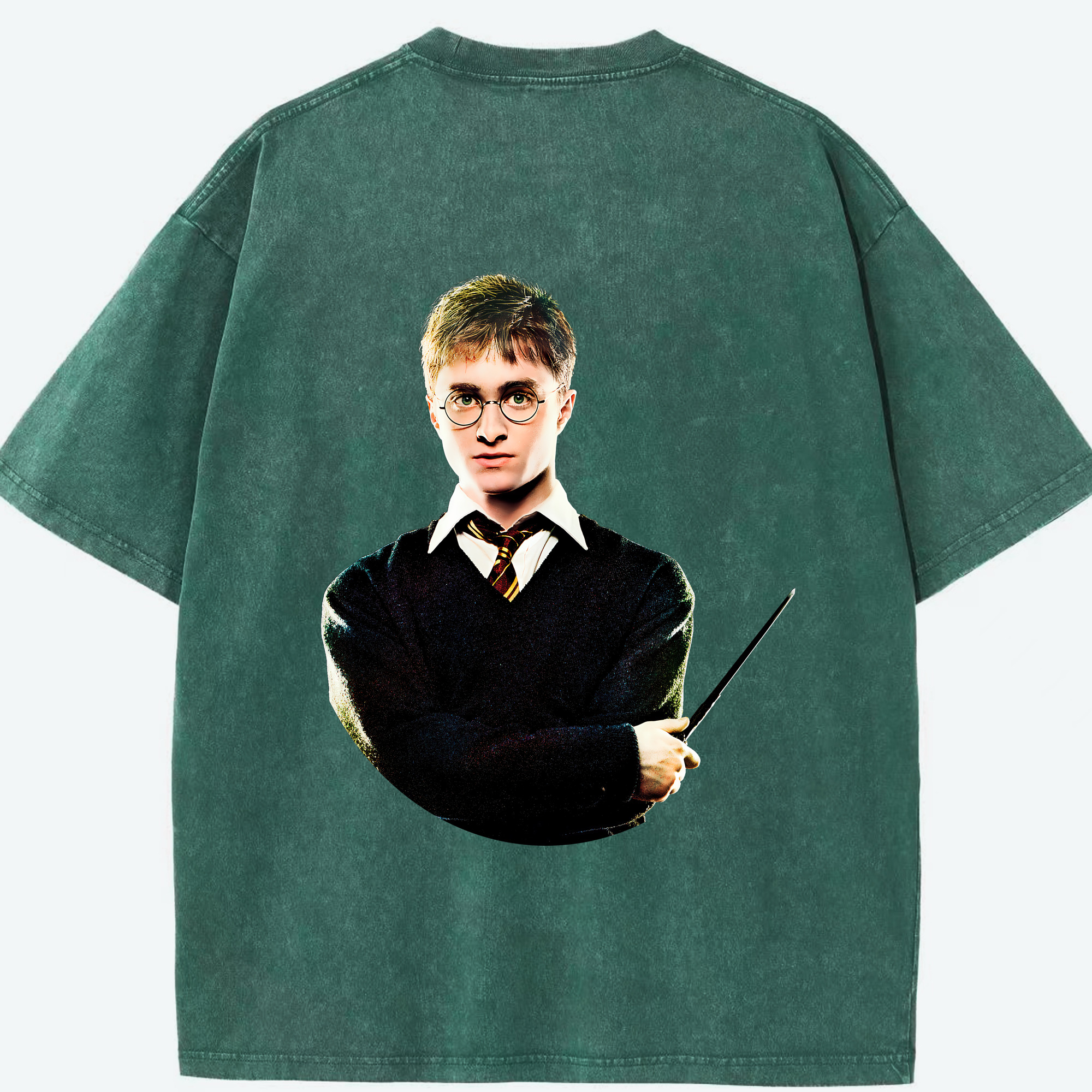 （画像用） Harry Potter ハリー・ポッターシリーズ 綿100% ヴィンテージ風 半袖Tシャツ（背面プリント）